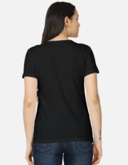 कॅट फाईट Women’s Classic T-Shirt – Black | Marathi Printed Cat Fight Tee - Image 2